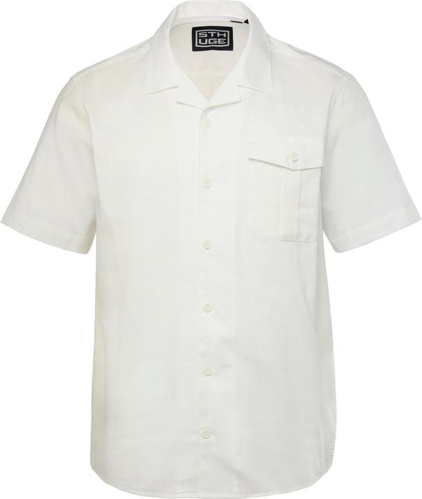 Immagine prodotto Sthuge Hemd, Halbarm, Leinenoptik, Kubakragen, kastiger Fit (4XL)