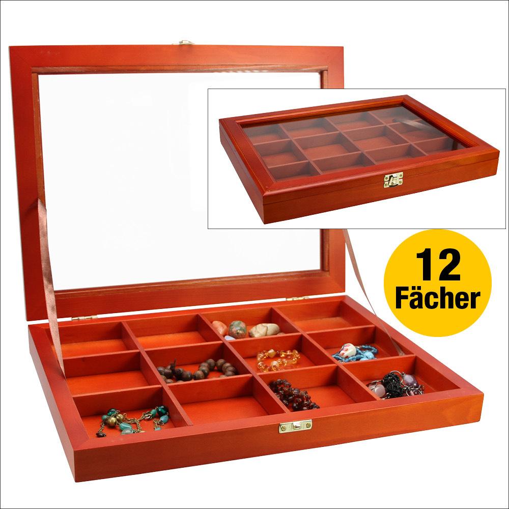 Thumbnail - Safe, Vitrine + Buffetschrank, Vitrine aus Holz mit 12 Fächern.5337