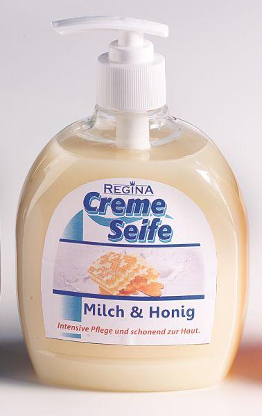 Productafbeelding Magni Regina crème zeep 500ml honing-melk (Vloeibare zeep, 500 ml)