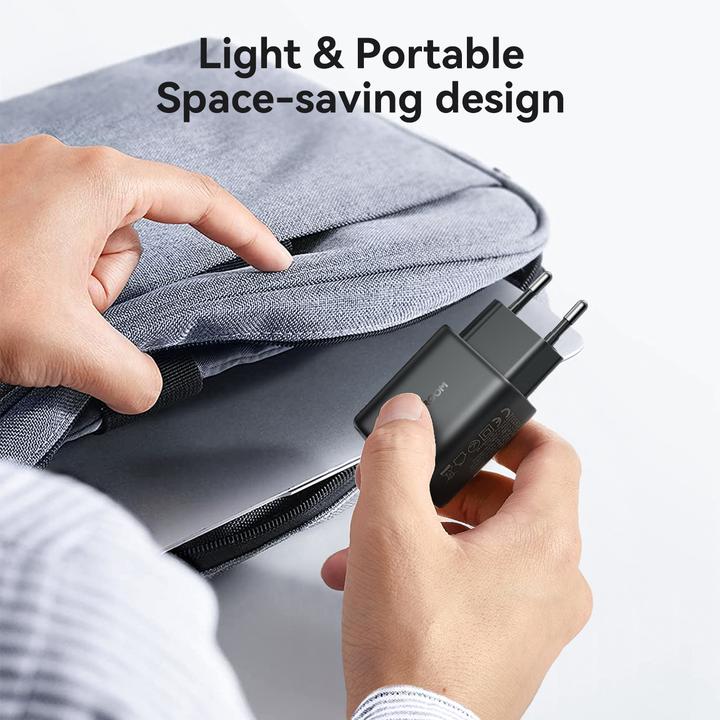 Produktbild Joyroom 25W Single USB-C Charger with 60W C to C Cable, 1m - Black (25 W, 1 Port)