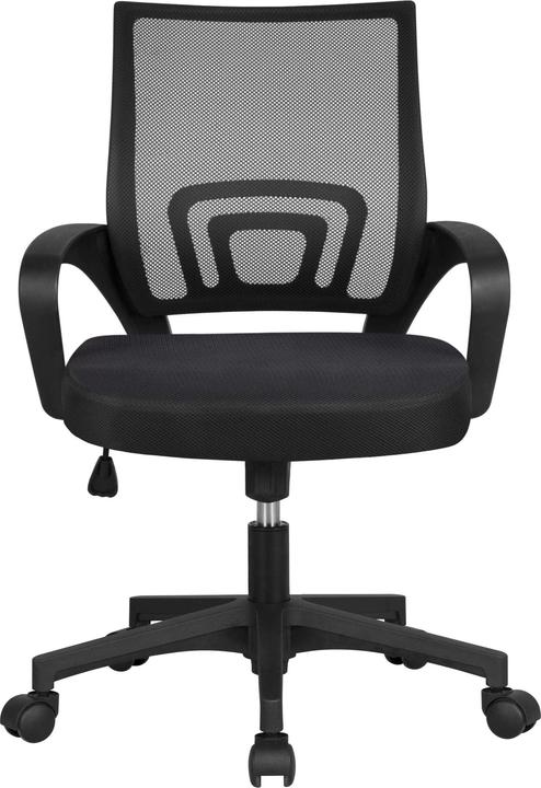 Immagine prodotto Yaheetech Sedia da scrivania ergonomica, nera (35 - 45 cm)