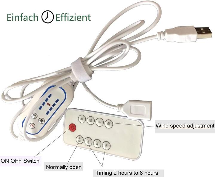 Immagine prodotto TangDao Mobiler Mini-Deckenventilator mit Fernbedienung
