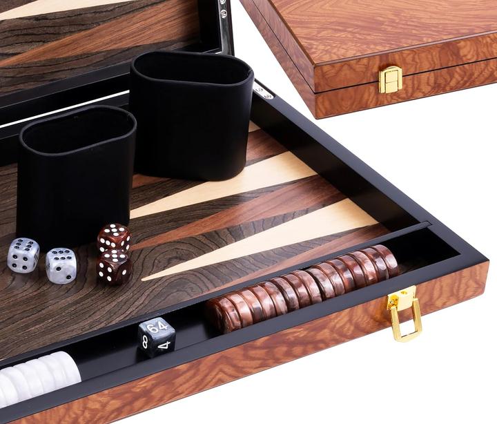 Produktbild Engelhart Luxus-Backgammon-Set Rosenholz (2 Spieler)