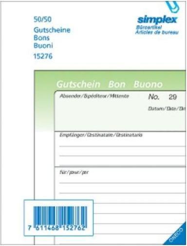 Produktbild Simplex Gutscheine 3-sprachig D/F/I (150x)