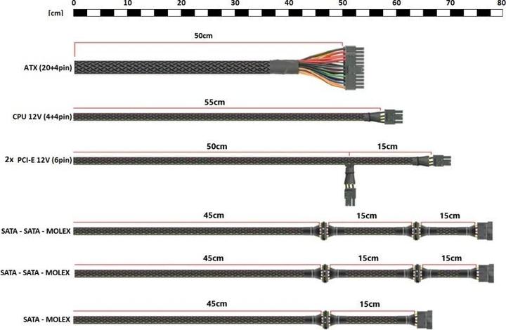 Produktbild Rebeltec ATX Netzteil RAPTOR 600W BRONZE 80+ Single Rail DC-DC (600 W)