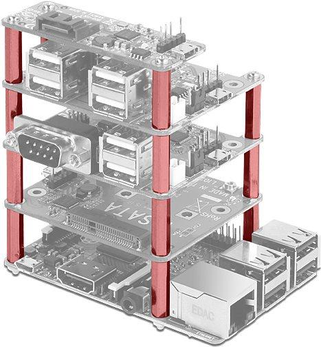 Actual product image Delock Mounting kit for Raspberry, 10mm