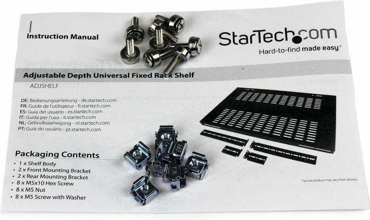 Actual product image StarTech Adjustable Depth Fixed Shelf