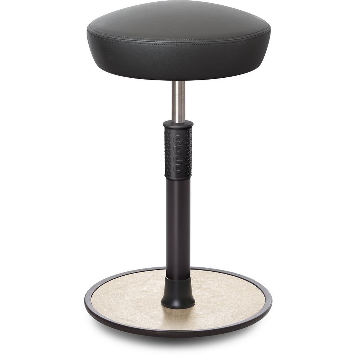 Ongo, Bürostuhl, Sitz- Stehhocker Free Tall Hutsitz skai Kunstleder Grau schwarz /cremeweiss