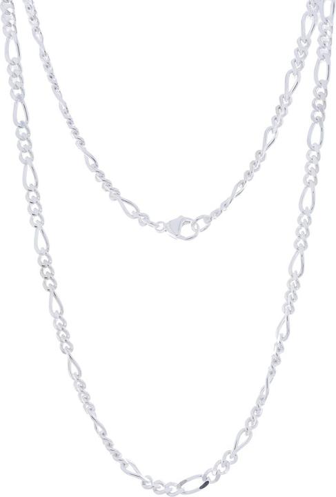 Luxxos Figaro chain 4.70 mm in 925 sterling silver (925 Sterling silver, 50 cm)