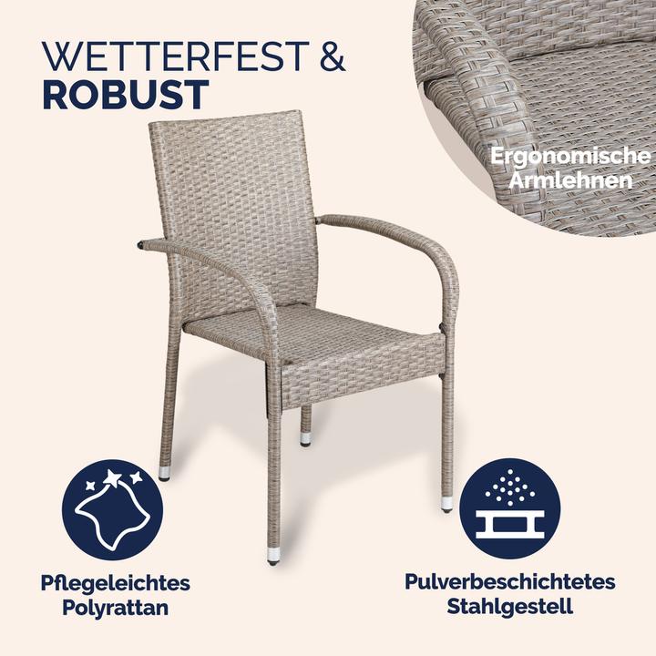 Produktbild Casaria Polyrattan Gartenstühle