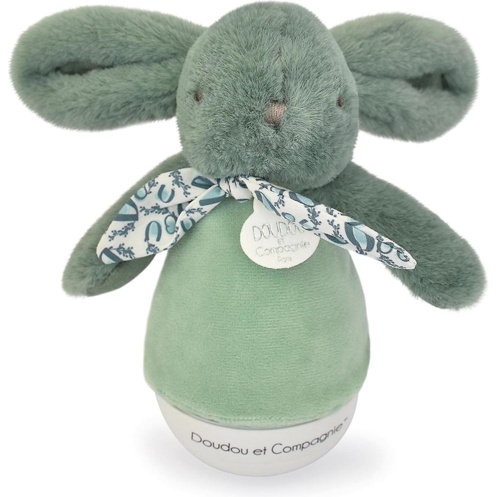 Doudou et Compagnie, Nachtlicht, Nachtlicht mit Musik Hase, salbeigrün 16cm