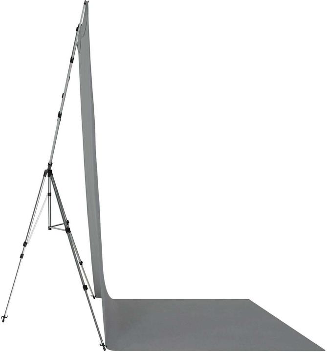 Actual product image Westcott X-Drop Pro - Neutral Gray (8' x 13') Neutral Gray Backdrop Sweep, 2.4x4m (243.80 cm)
