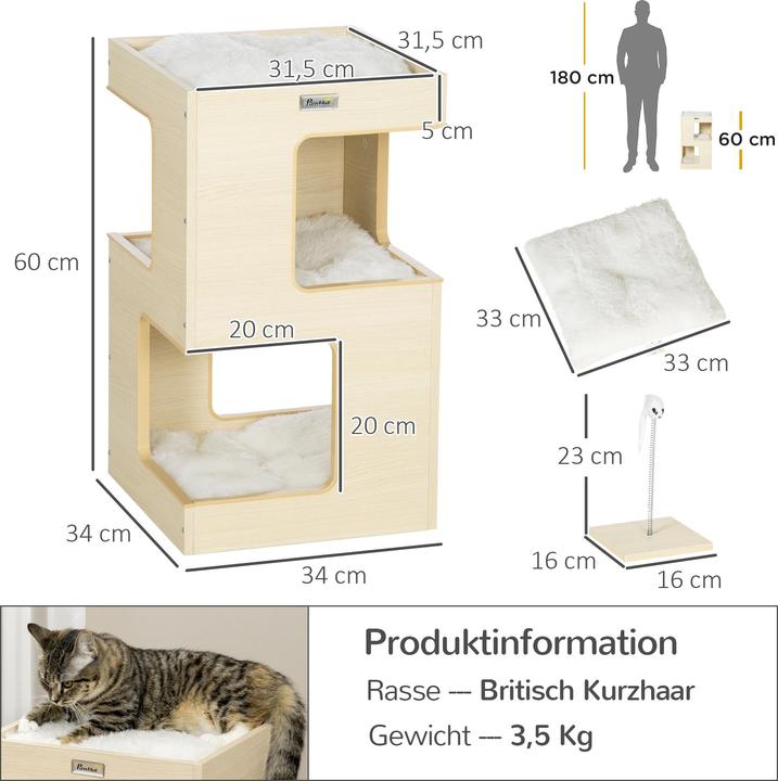 Produktbild PawHut Katzenhaus (Katze)