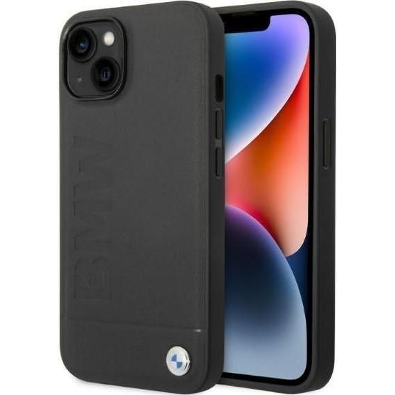 BMW Etui BMHMP14SSLLBK iPhone 14 6,1" czarny/black hardcase Signature Logo Imprint Magsafe (Apple iPhone 14), Smartphone...