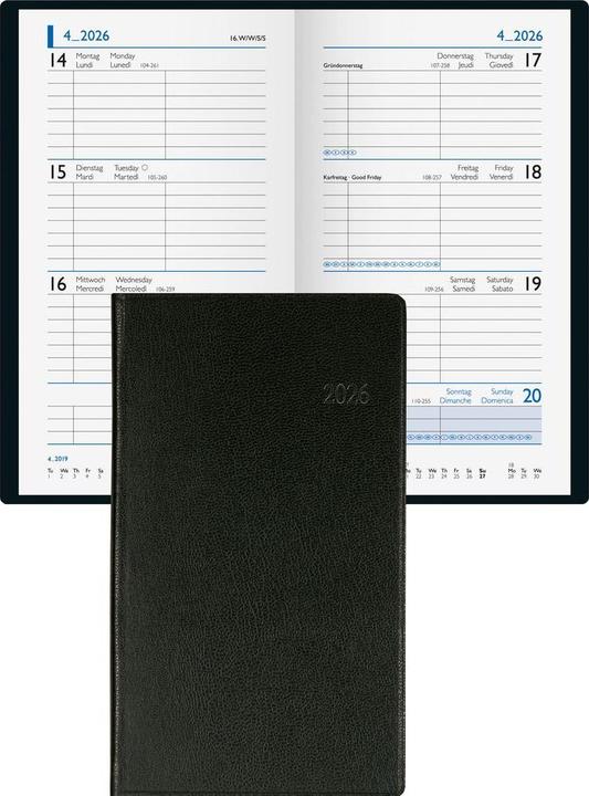 Immagine prodotto Biella Agenda tascabile Budget (8,7 x 15,3 cm, 1 settimana / 2 pagine)