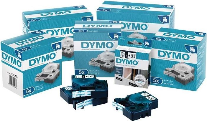 Produktbild Dymo S0720680 Standardband (0.90 cm, Schwarz, Weiss)