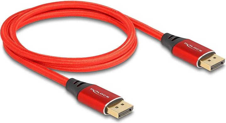 Produktbild Delock DisplayPort Kabel 16K 60 Hz 1 m rot Metall (1 m, DisplayPort, 2.1)