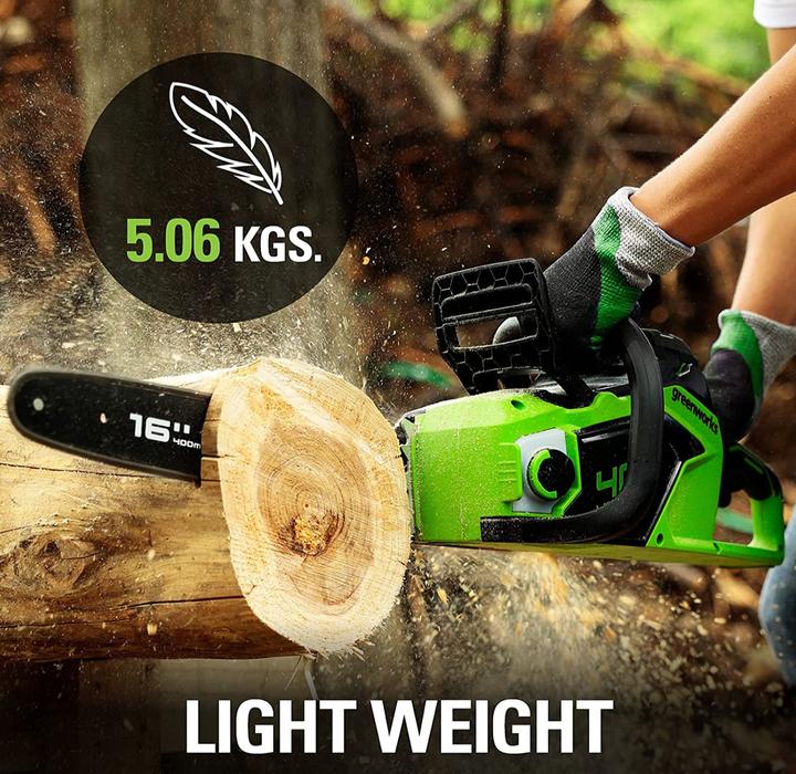 Actual product image Greenworks Piła łańcuchowa GD40CS18 40 V 40 cm (Battery chain saw)