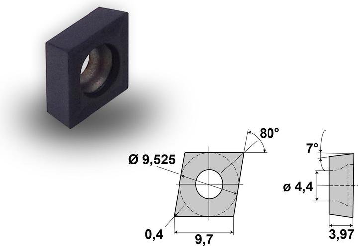 Actual product image Paulimot Drehmeissel mit Schneidplatte 16 x 16 mm SCLCL1616H09