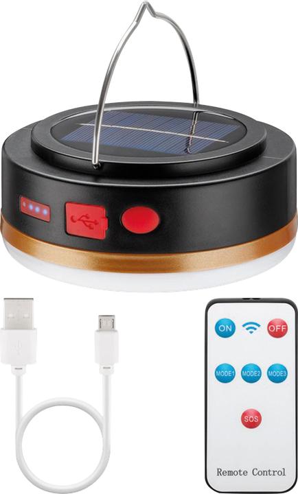Goobay Lampada solare da campeggio a LED con batteria ricaricabile