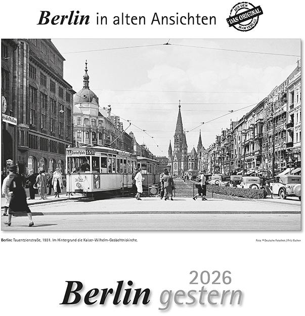 Produktbild Berlin gestern 2026 (29 x 32 cm, Harter Einband, Deutsch)