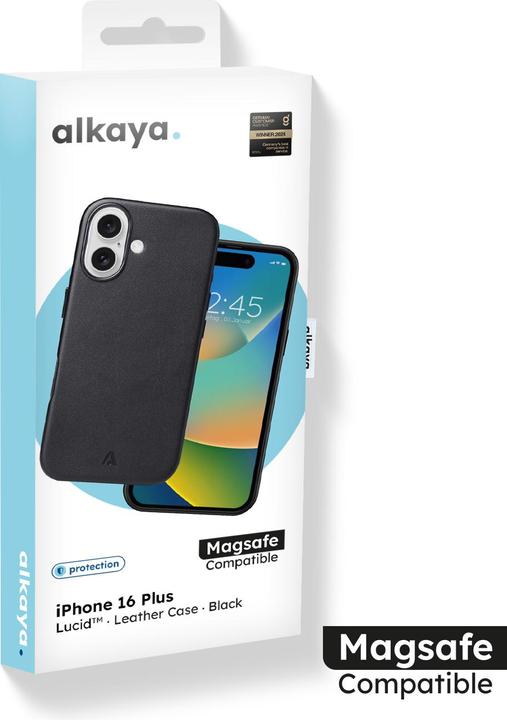 Alkaya Lucid MagSafe Silikon Handy Schutzhülle iPhone 16 Plus schwarz (Apple iPhone 16 Plus)