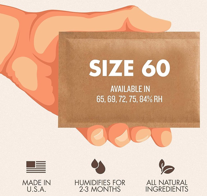 Actual product image Boveda for cigars 2 ways humidity regulation (12 x)