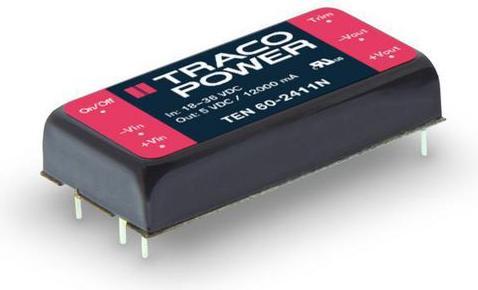 Actual product image TracoPower DC/DC converter 9... 18V 24V 2.5A 60W