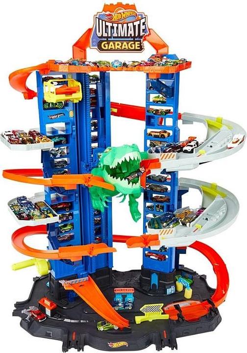 Image du produit Hot Wheels Parking City Megacity avec attaque de T-Rex