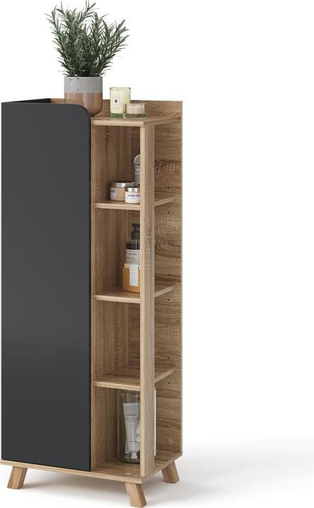 Produktbild Vicco Karen mit Tür und offenen Fächern (50 x 35 x 128 cm)