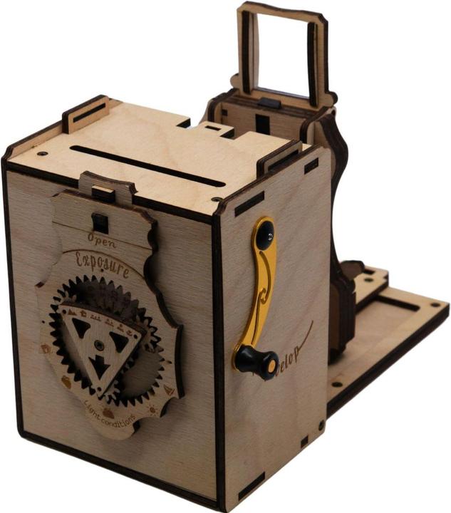 Actual product image Jollylook Pinhole Square Instant Film Camera Wood Light BR (JLK022)