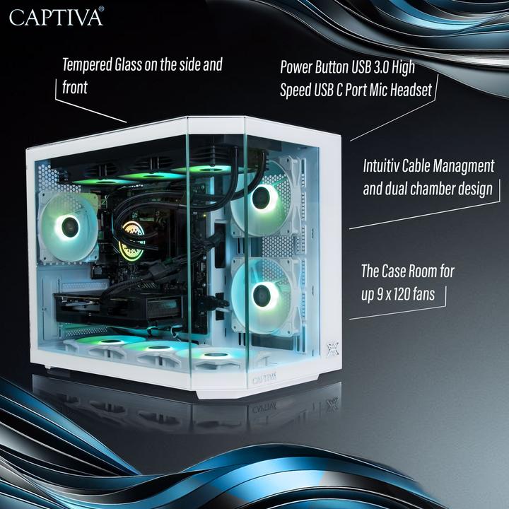 Actual product image Captiva R92-681 (AMD Ryzen 7 7800X3D, 32 GB, 2000 GB, GeForce RTX 5060 Ti)