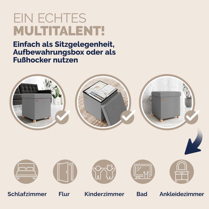 Produktbild Casaria Sitzhocker mit Stauraum