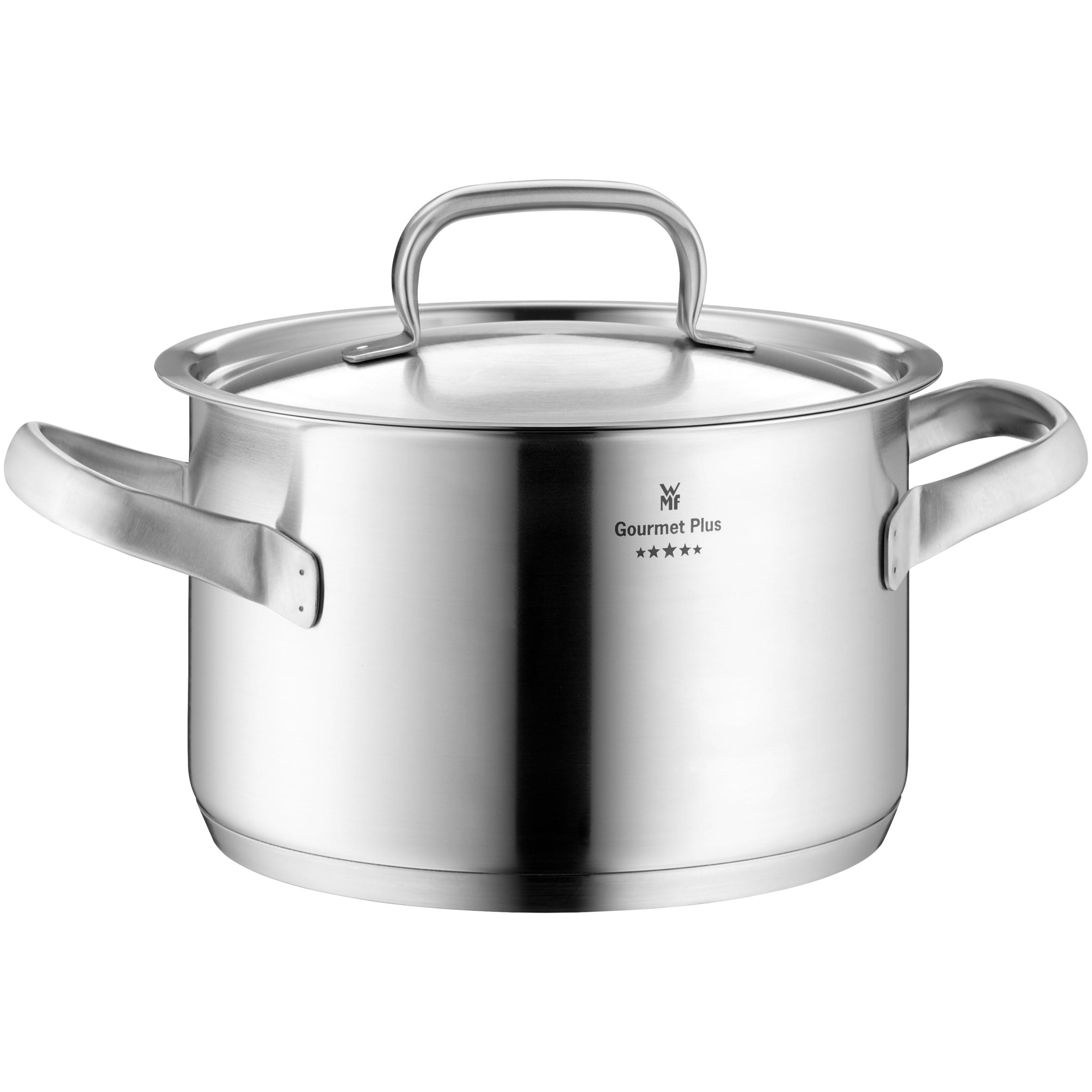 WMF Fleischtopf GOURMET PLUS Platin, Pfanne + Kochtopf, Silber