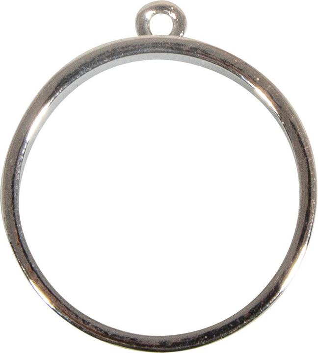 Image du produit Rayher Monture métallique : pendentif rond, 30mm argenté (Métal)