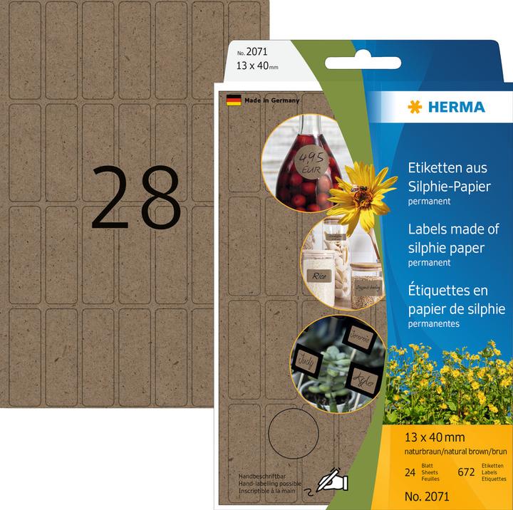 Produktbild HERMA Graspapier Vielzweck-Etiketten