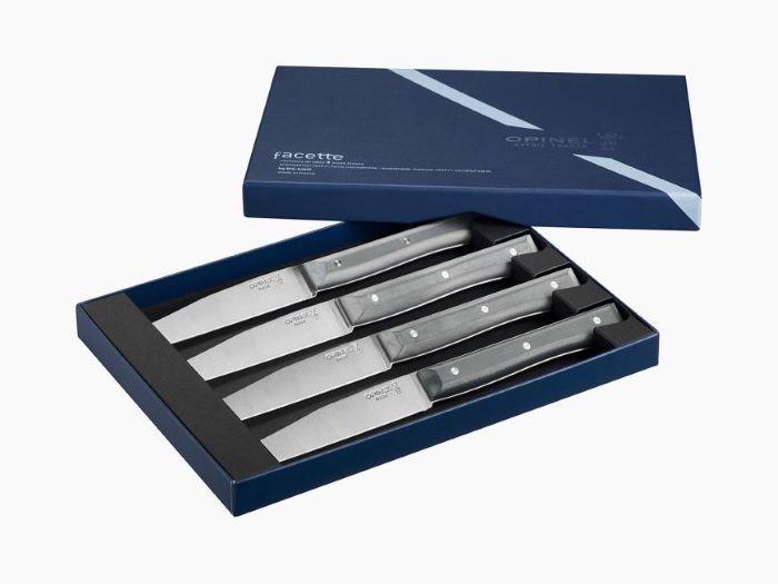 Actual product image Opinel Facette slate, serrated, Box of 4 (4 Piece, Knife)