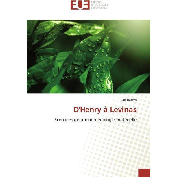 D'Henry à Levinas, Sachbücher von Jad Hatem