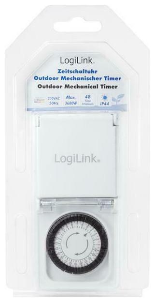 Productafbeelding LogiLink Mechanische timer, IP44, buiten