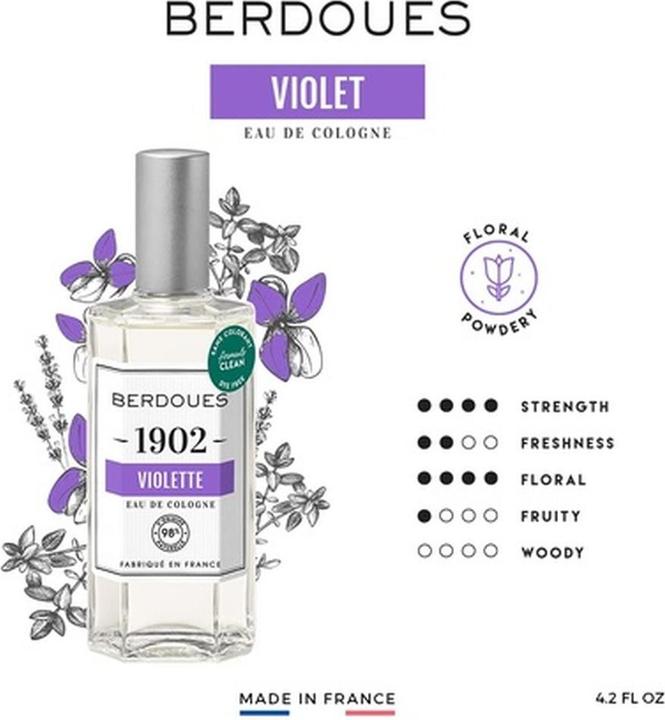 Immagine prodotto Berdoues 1902 Violette di Eau de Cologne 125 ml (Eau de cologne, 125 ml)