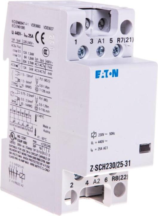 Actual product image Eaton Electric GmbH Installation contactor 230VAC/25A/3S+1OE Z-SCH2