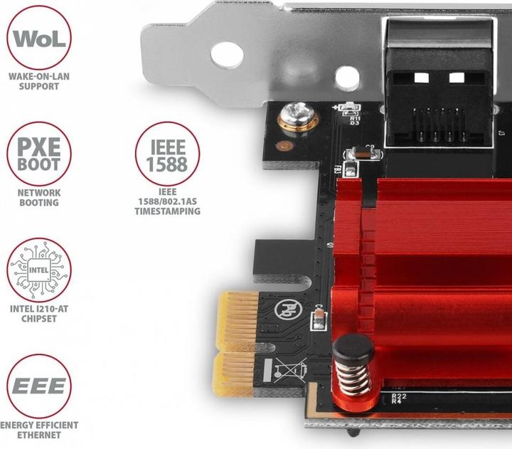 Immagine prodotto Axagon Scheda di rete PCEE-GIX Ethernet interna (PCI Express 3.0 x2)