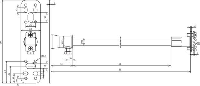 Actual product image Dehn 106090 DEHNiso spacer Rd 7-10mm L=530mm (Other)