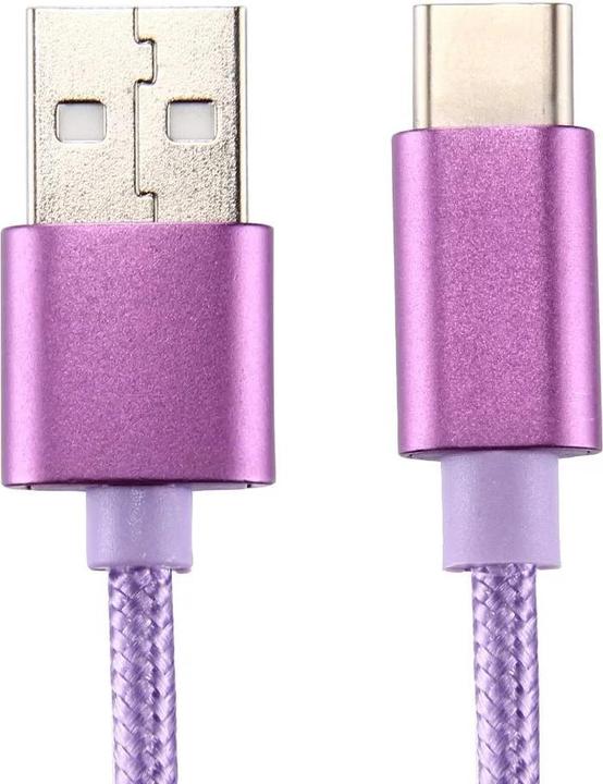 Produktbild Calitron Typ-C Datensynchronisation Ladekabel Violett 3m (3 m)