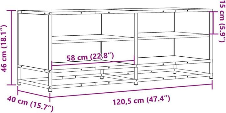 Actual product image vidaXL TV cabinet Lowboard TV cabinet TV table Brown oak look