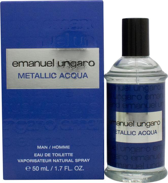 Immagine prodotto Emanuel Ungaro Metallic Acqua Men Eau De Toilette Spray Uomo (Pompa spray dopobarba, 50 ml)
