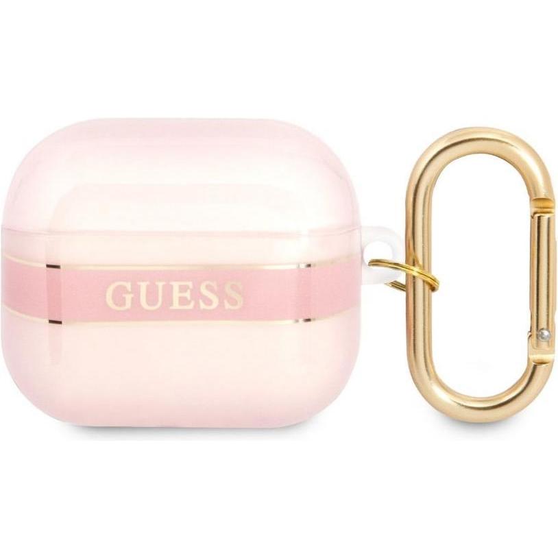 Guess GUA3HHTSP AirPods 3 cover pink (Kopfhörer Tasche), Kopfhörertasche + Schutzhülle, Pink