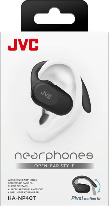 Actual product image JVC HA-NP40T-BU black (No noise cancellation, 26 h, Wireless)