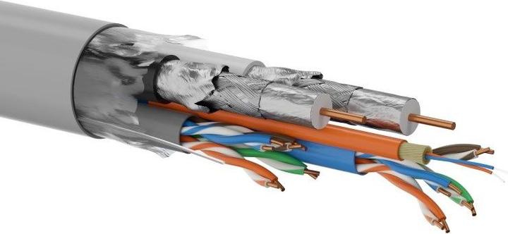 Produktbild Q-Lantec KABEL MULTIMEDIALNY 2 X U/UTP KAT.5E + 2 X RG6 + 2 X FO G657A1 LSOH 500M (U/UTP, CAT5e, 500 m)