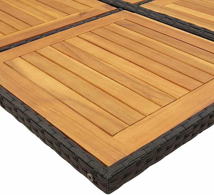 Produktbild vidaXL Gartenmöbel Essgruppe Gartengarnitur Sitzgruppe 9tlg. Schwarz Poly Rattan